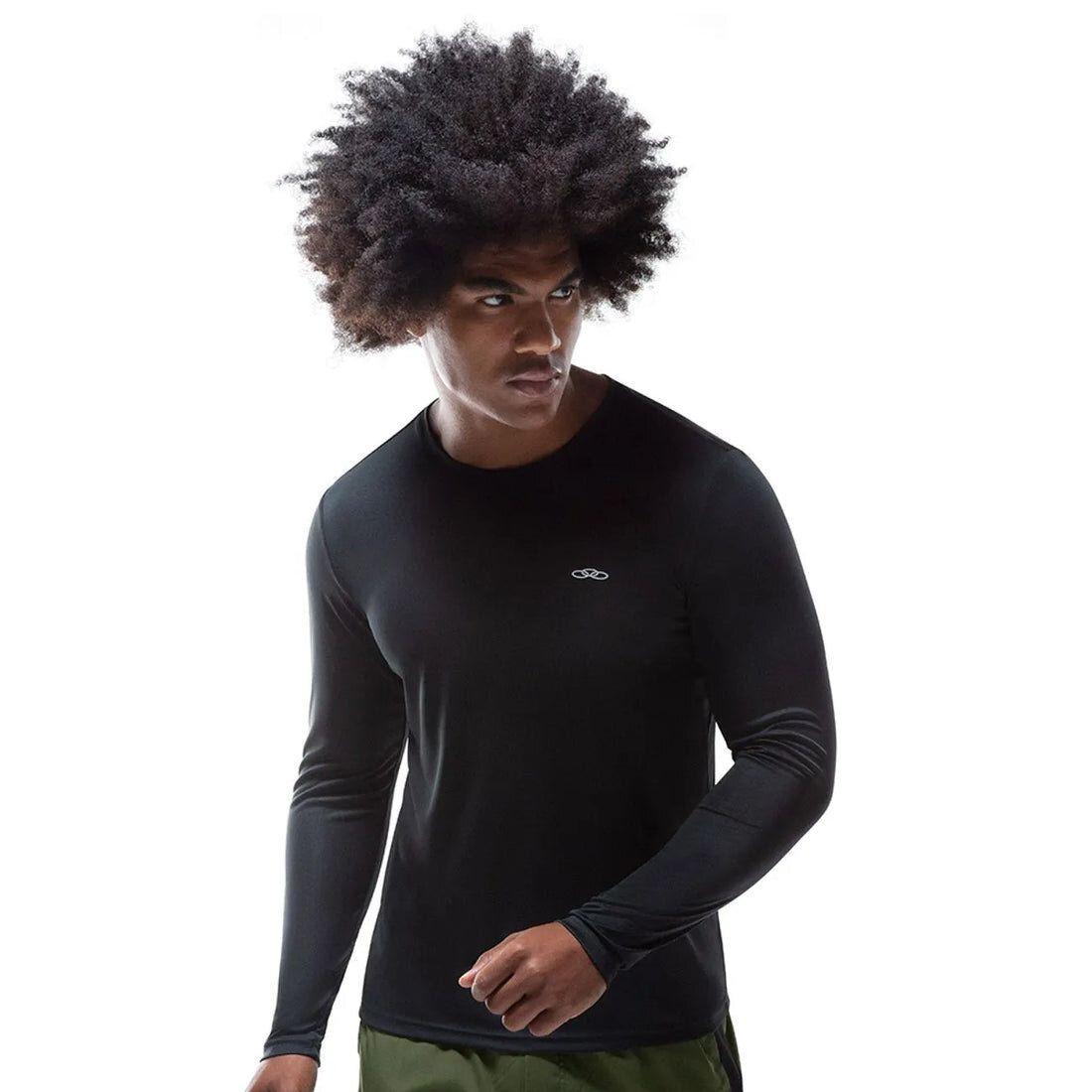 Polera Essential ML Negro Olympikus-0