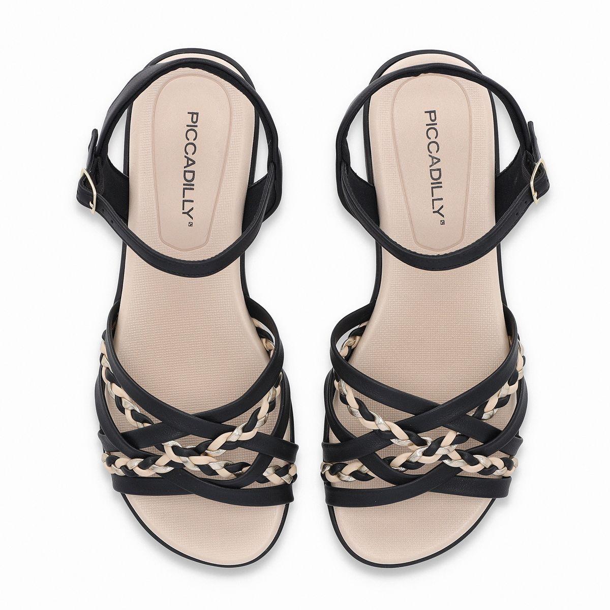 Sandalia Mujer Negro Anabela Piccadilly-1