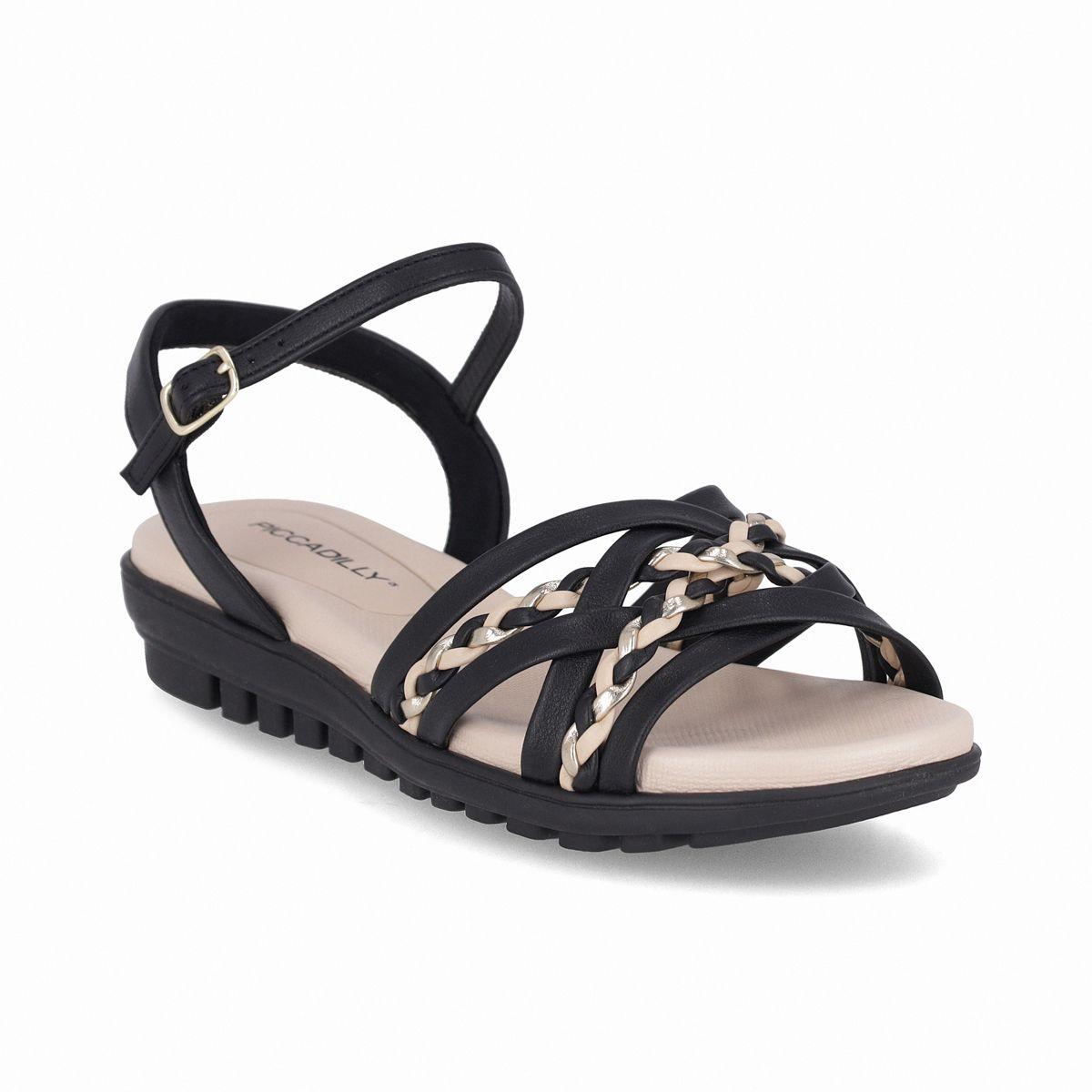 Sandalia Mujer Negro Anabela Piccadilly-3