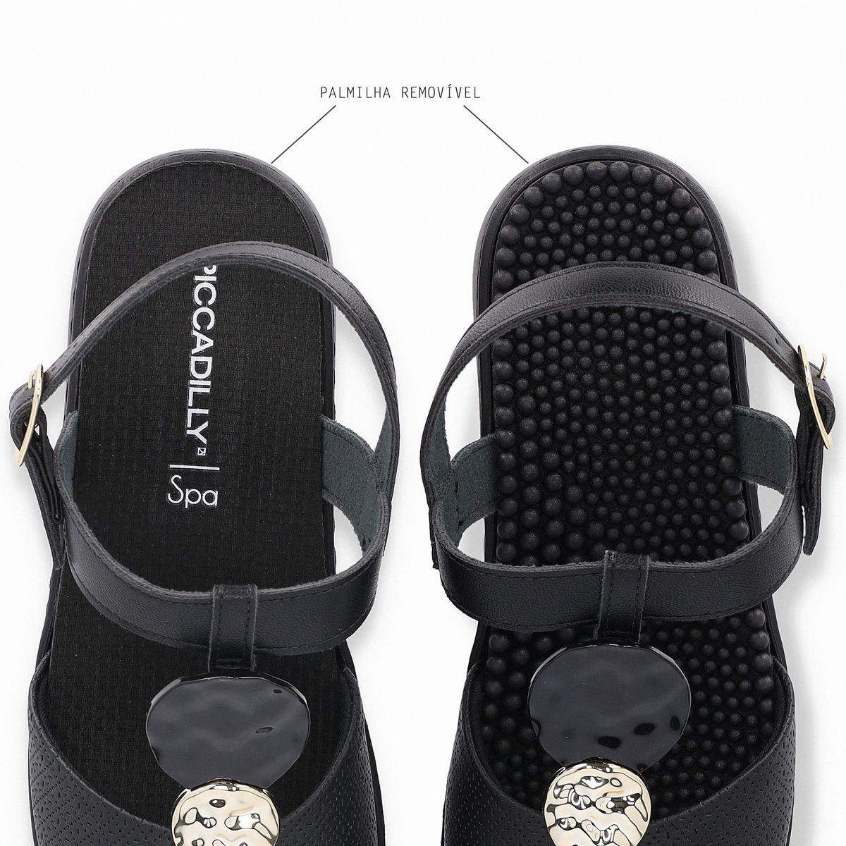 Sandalia Mujer Negro SPA Anabela 38  Piccadilly-4