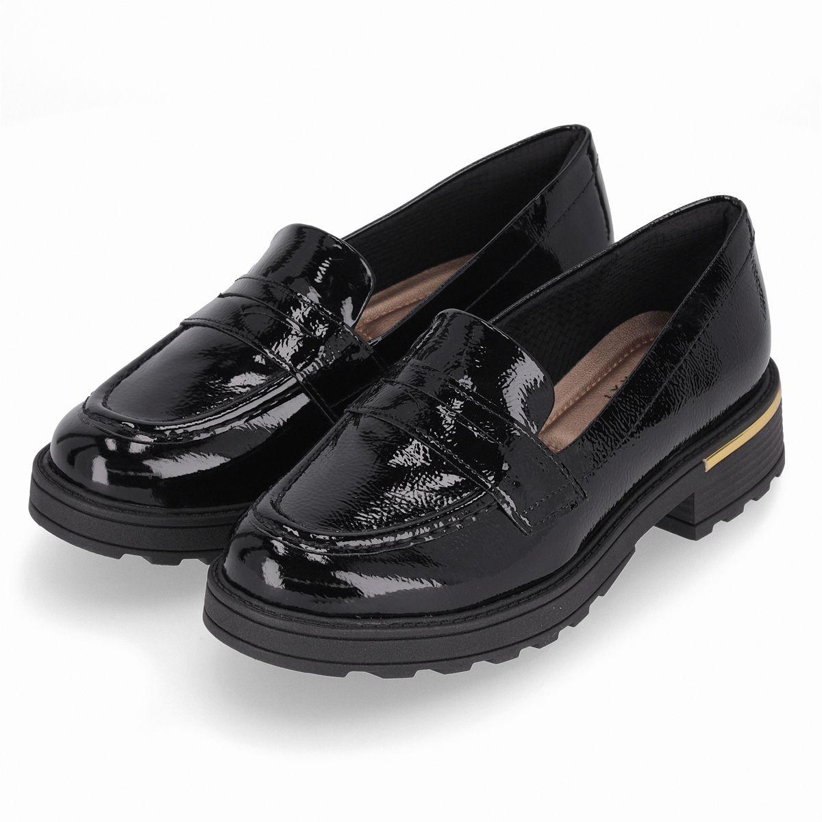Mocasin Mujer Negro/Charol Gisa 02 Piccadilly-2