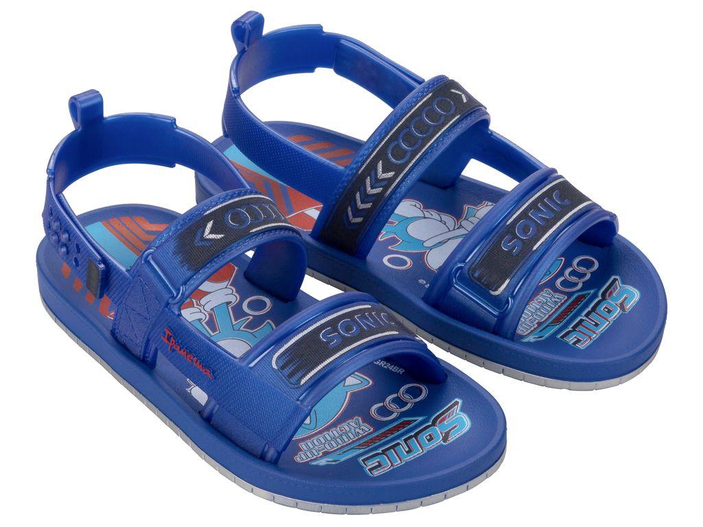 Sandalia Infantil Azul Sonic Papete Ipanema-1