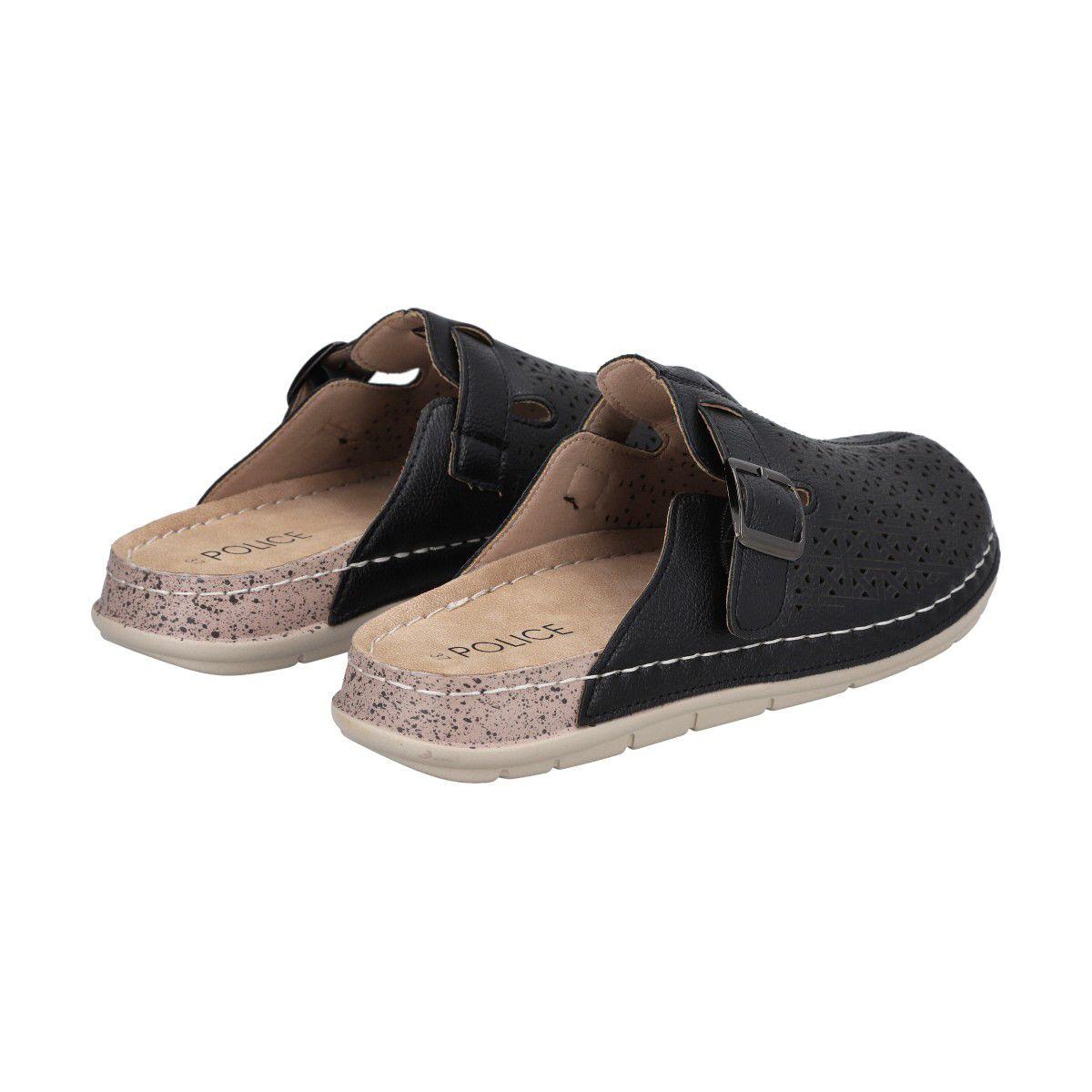 Sandalia Mujer Negro/Camel Marina Police-3