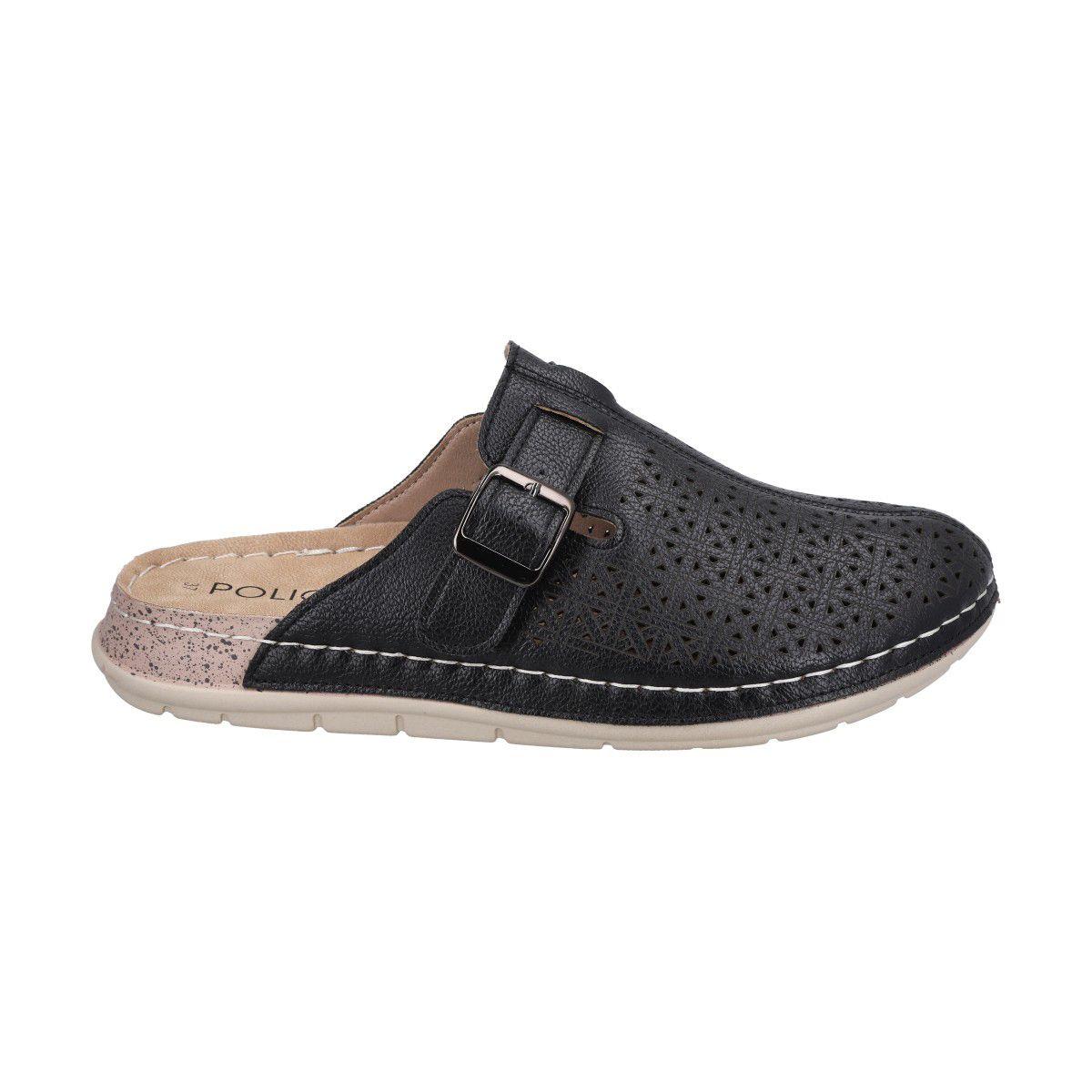 Sandalia Mujer Negro/Camel Marina Police-0
