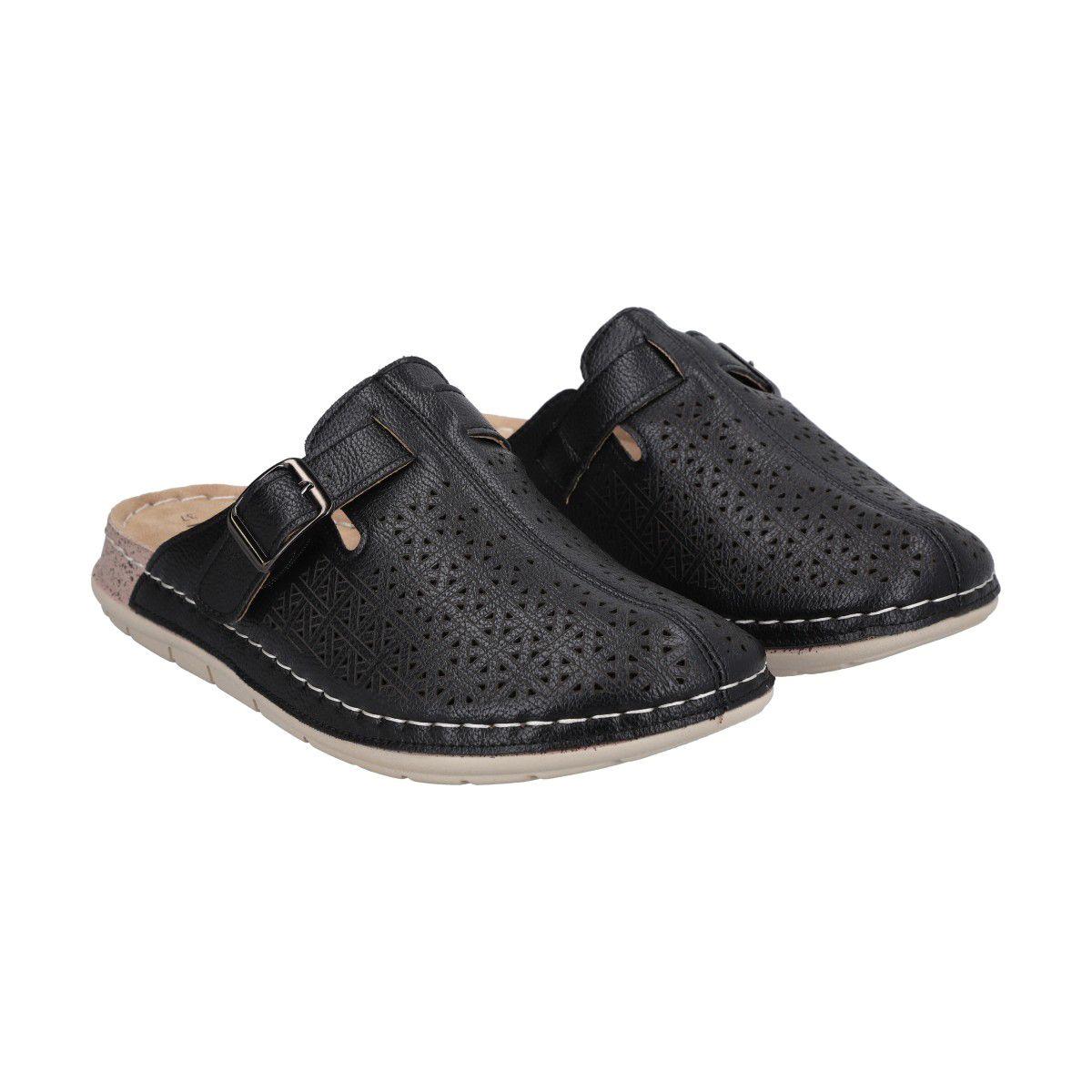 Sandalia Mujer Negro/Camel Marina Police-4