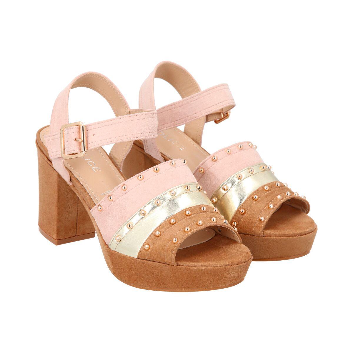 Sandalia Mujer Camel Rene Police-3