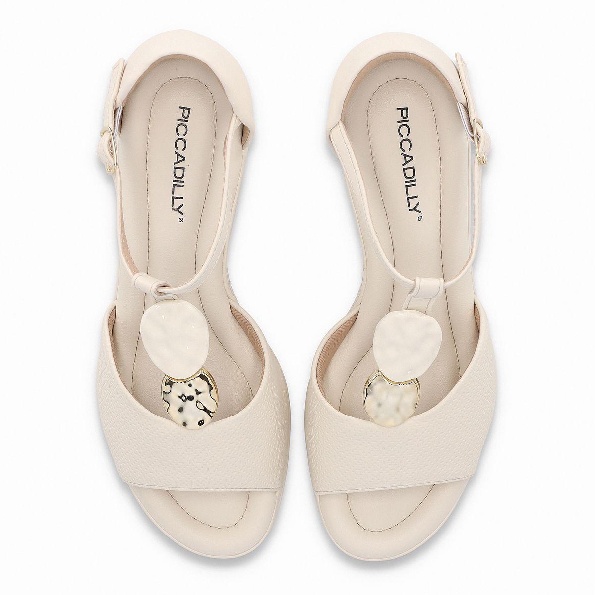 Sandalia Mujer Crema/Dorado Paola 516  Piccadilly-1