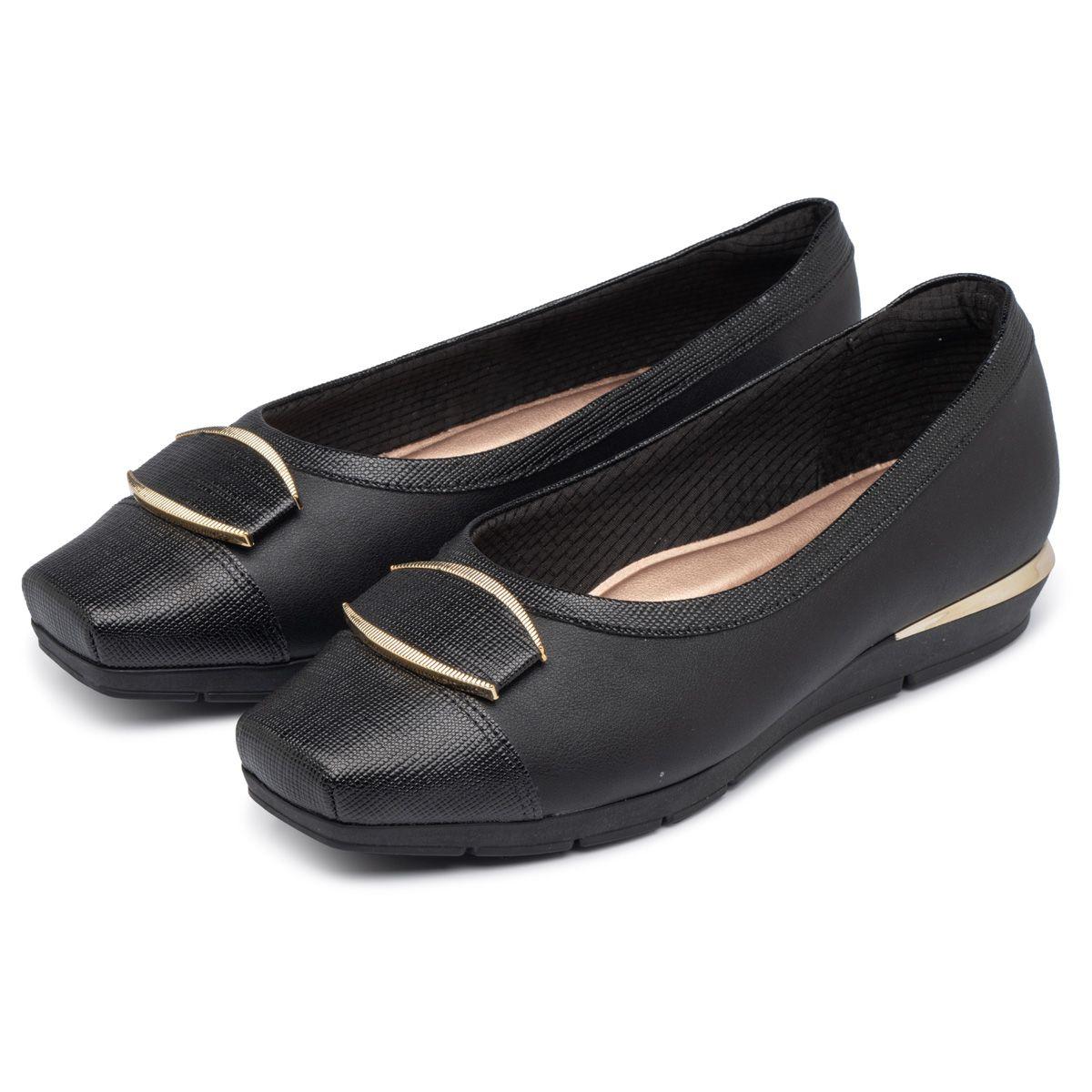 Zapato Mujer Dorado/Negro Fernanda Piccadilly-2