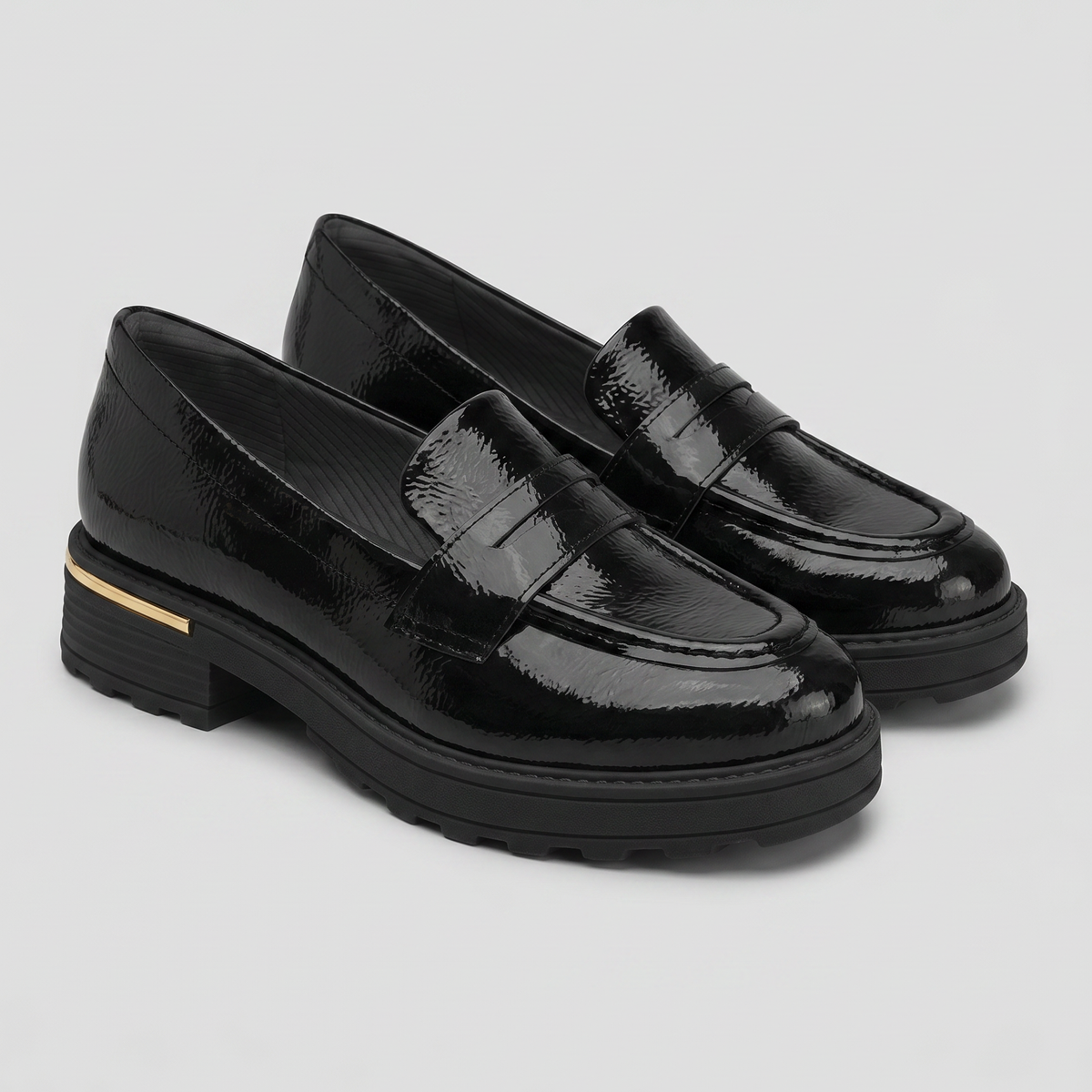 Mocasin Mujer Negro/Charol Gisa 75 Piccadilly-3