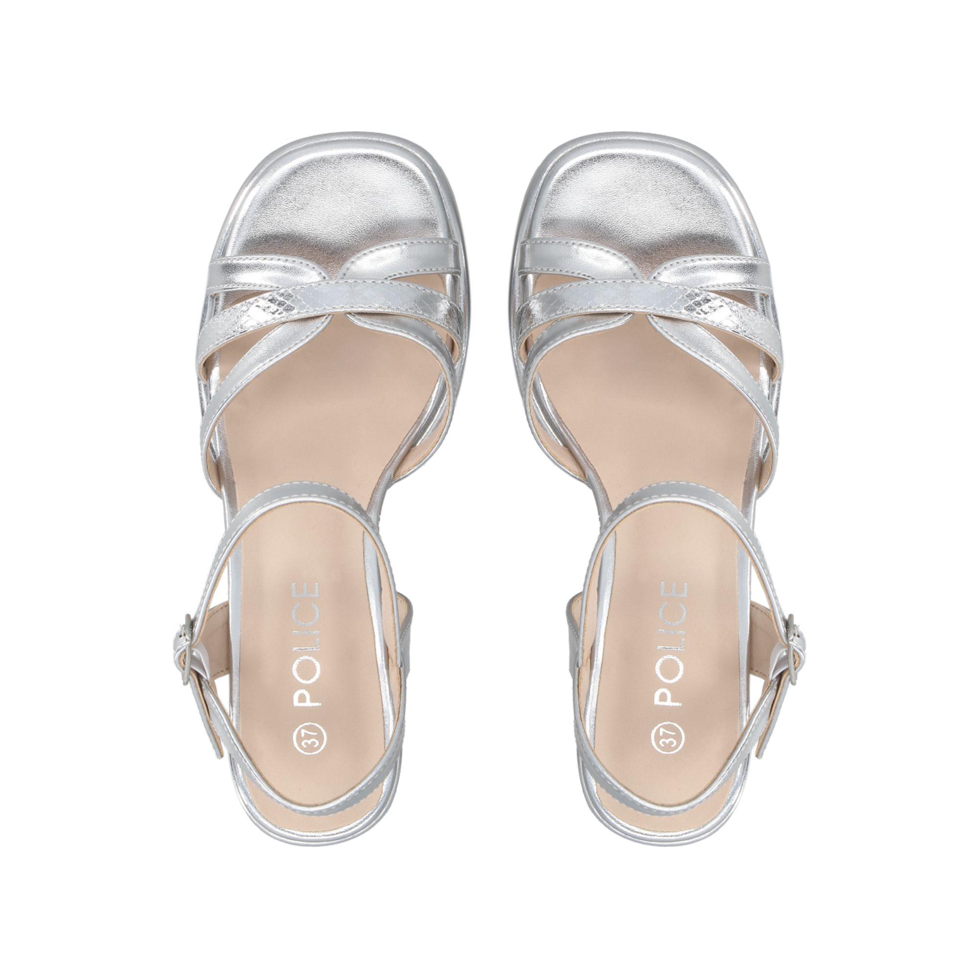 Sandalia Mujer Plateado Lissa Police-1