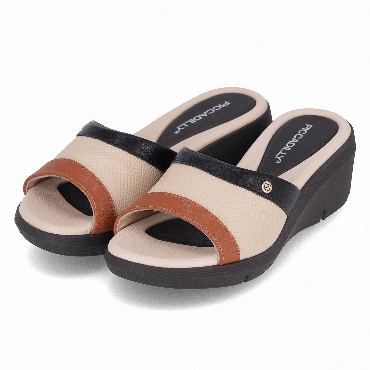 Sandalia Mujer Nude/Negro Cecilia 308 Piccadilly-2