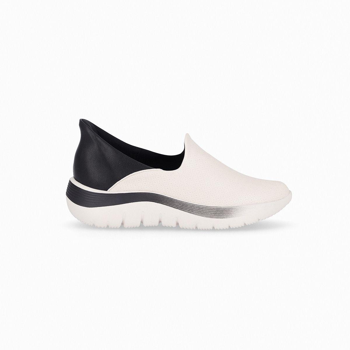 Zapatilla Urbana Mujer Fit Slip Negro/Hueso Piccadilly-0
