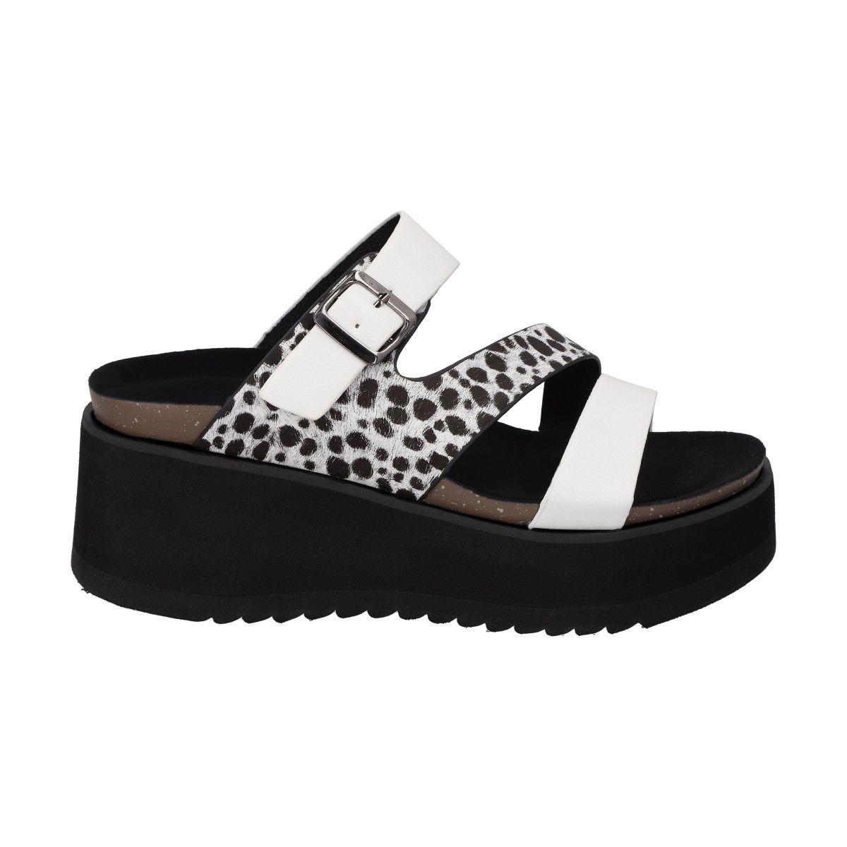 Sandalia Mujer Blanco/Print Constanza Police-0