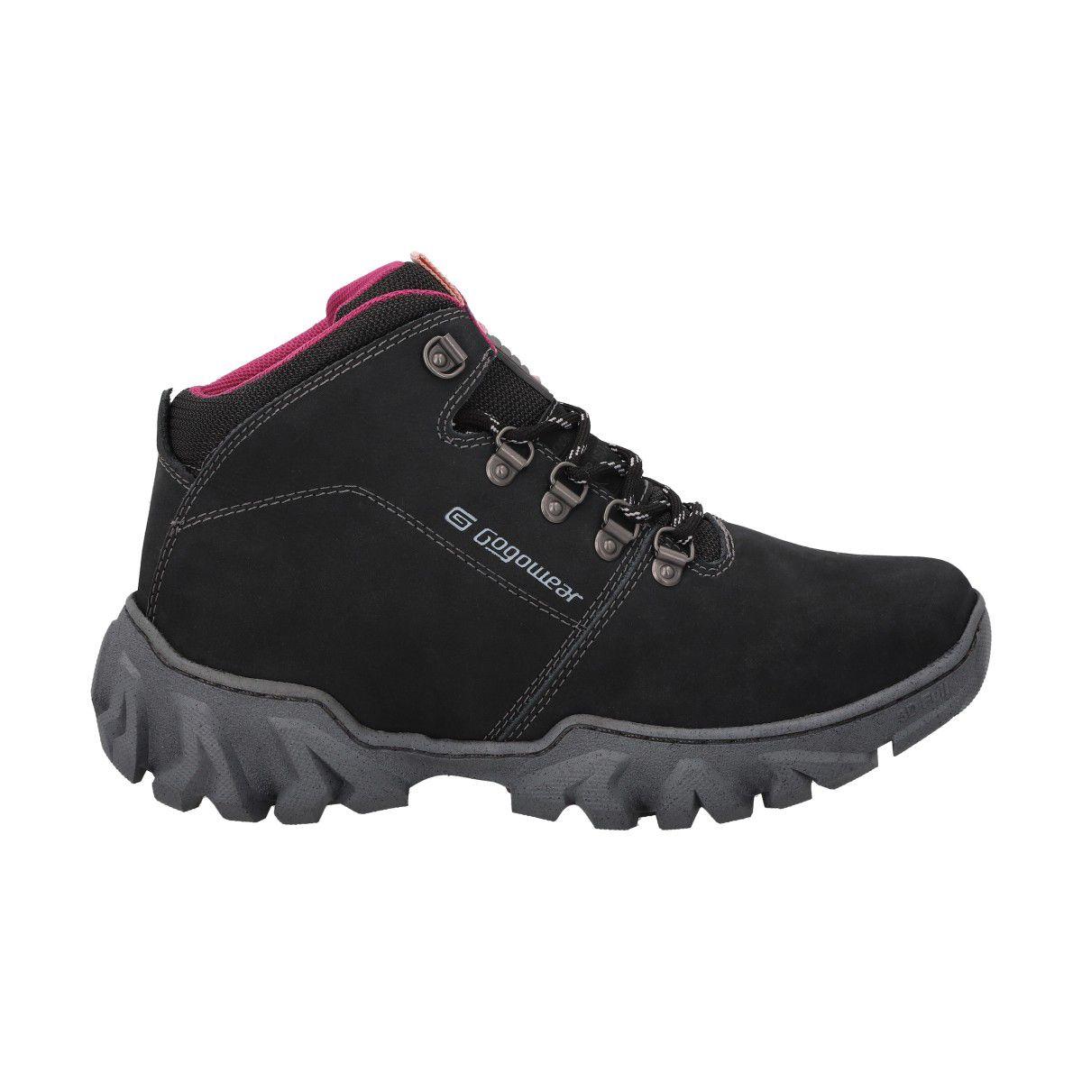 Botín Mujer Trekking Negro Adventure Gogowear-0