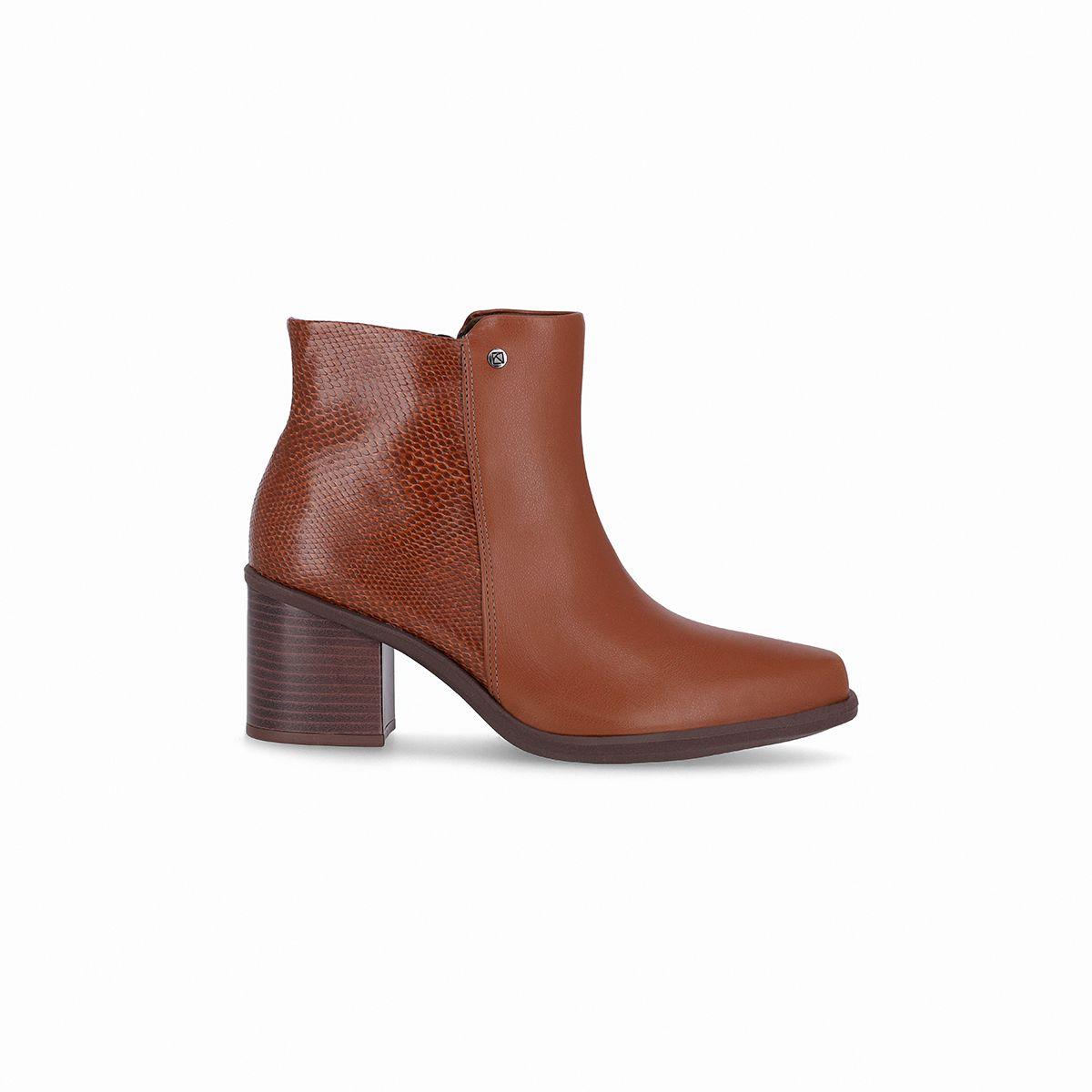 Botin Mujer Café/Snake Irene 734 Piccadilly-0