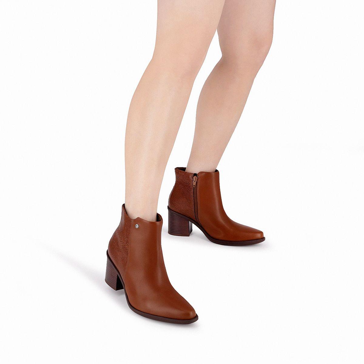 Botin Mujer Café/Snake Irene 734 Piccadilly-1