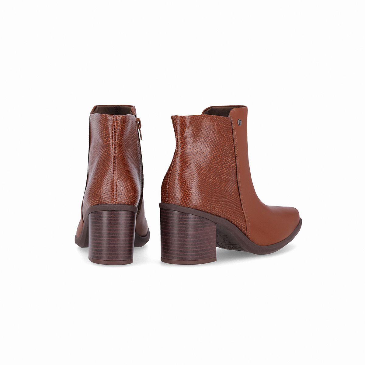 Botin Mujer Café/Snake Irene 734 Piccadilly-2