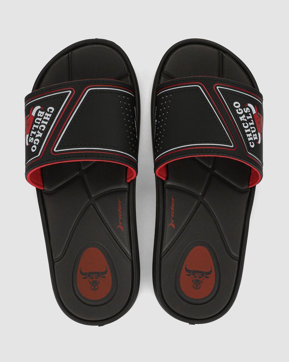 Sandalia Hombre Negro/Azul Chicago Bulls Pump Rider-1