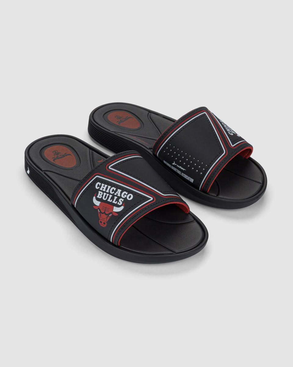 Sandalia Hombre Negro/Azul Chicago Bulls Pump Rider-2