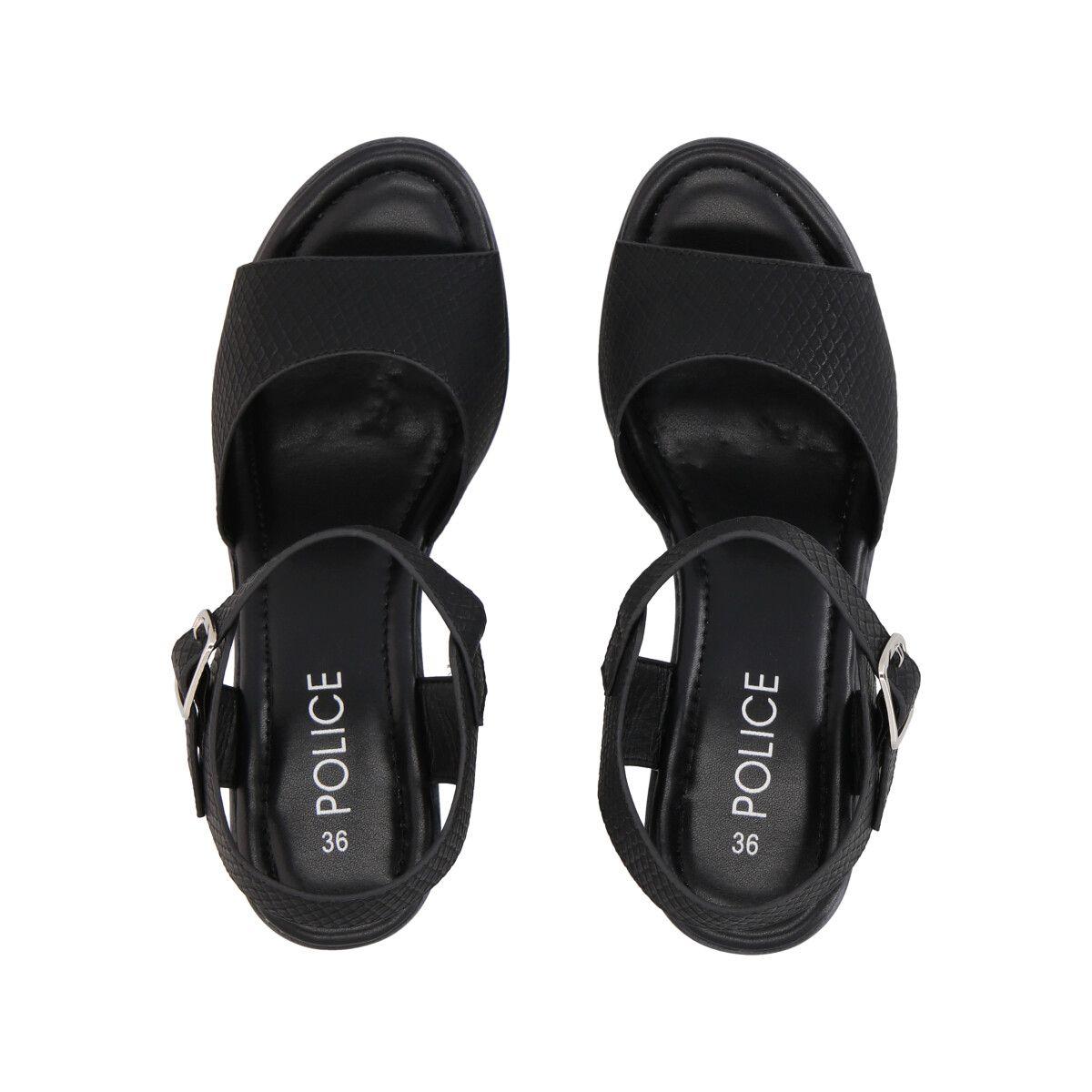 Sandalia  Mujer Negro Trini Police-1