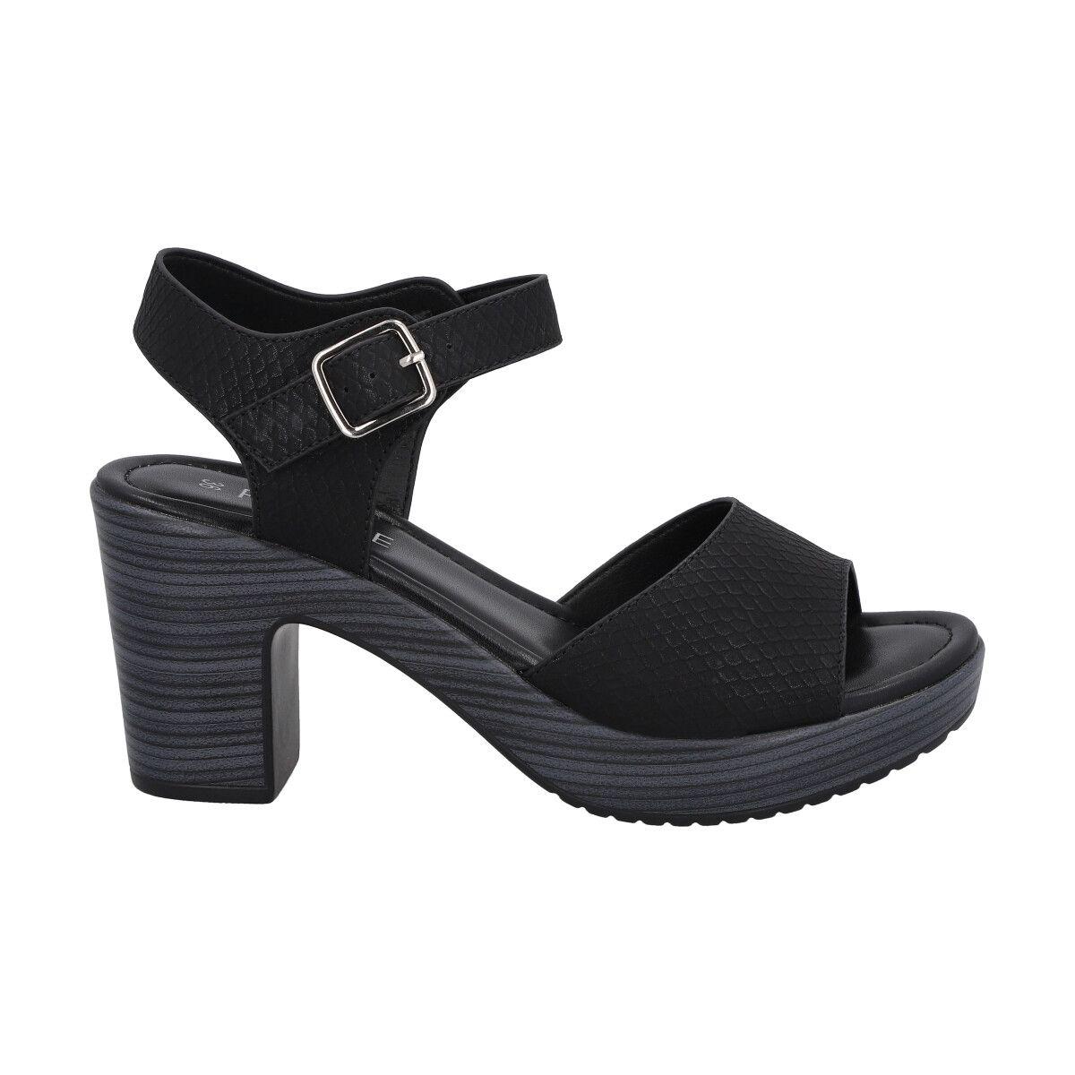 Sandalia  Mujer Negro Trini Police-4