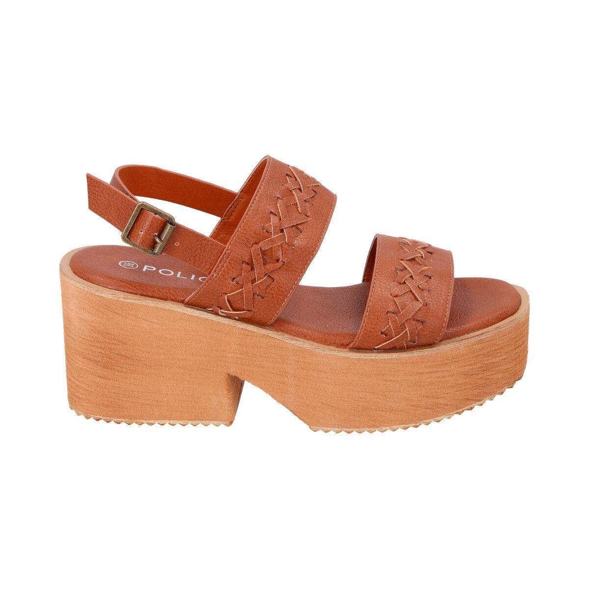 Sandalia Mujer Camel Fini Police-0