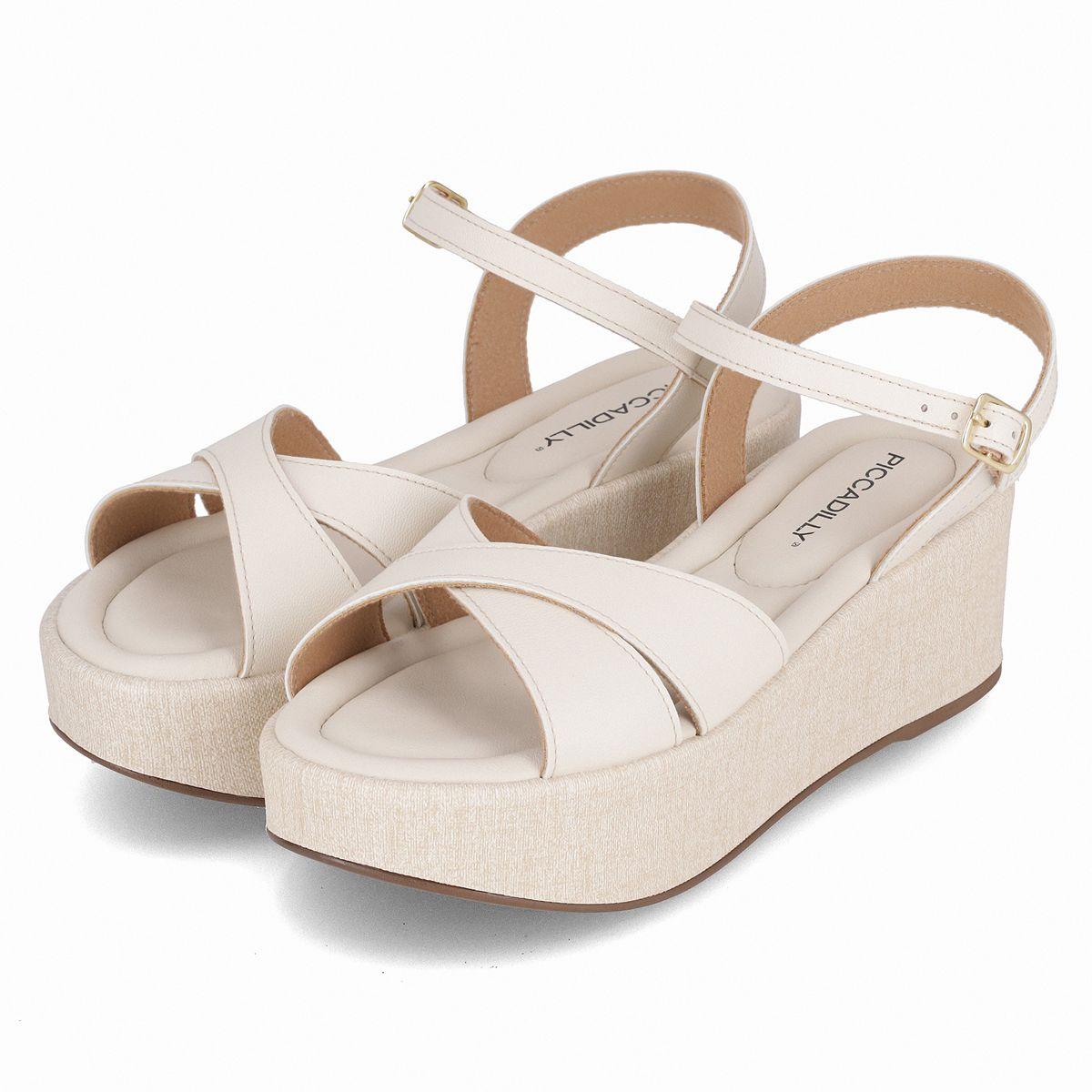 Sandalia Mujer Crema Leia Piccadilly-1