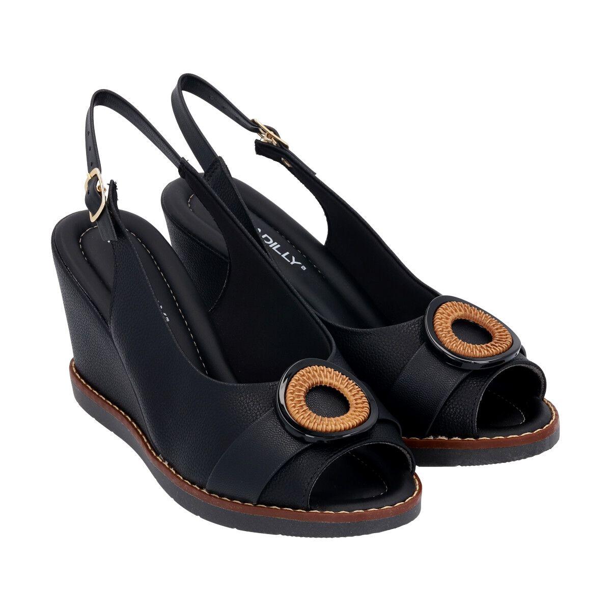 Sandalia Alicia Nude/Negro Piccadilly-0