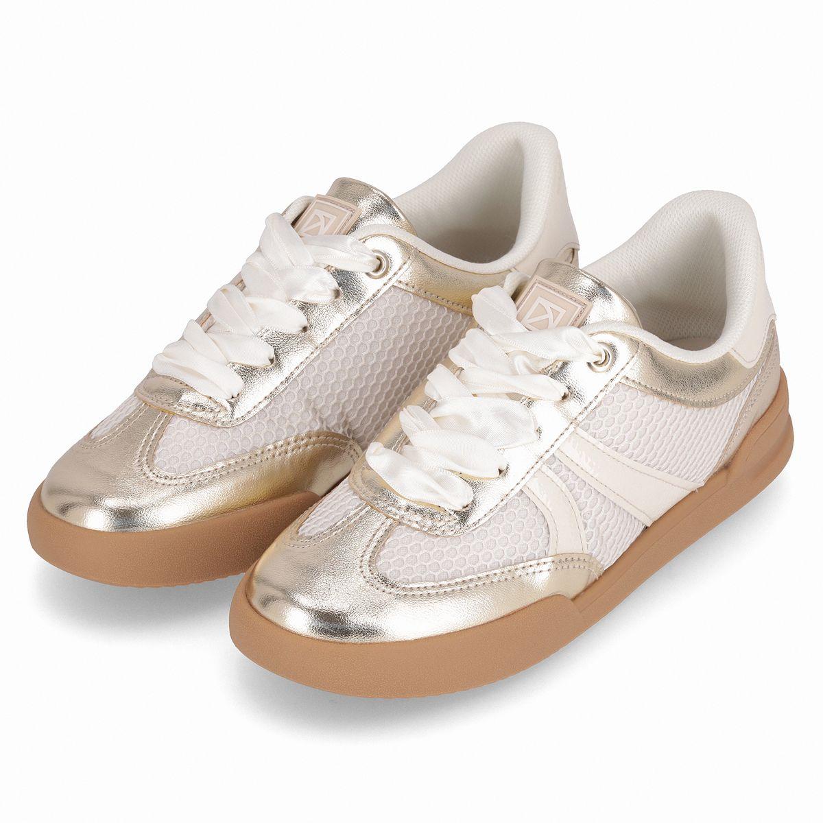 Zapatilla Mujer Dorado/Beige Caroline Piccadilly-6