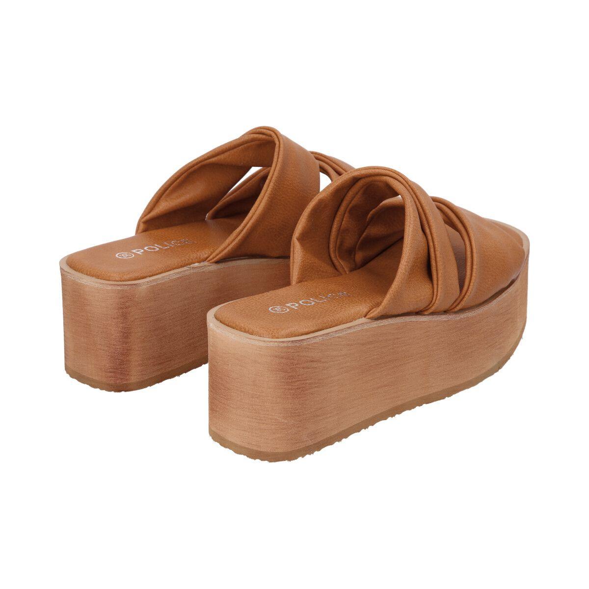 Sandalia Mujer Camel Lola Police-4