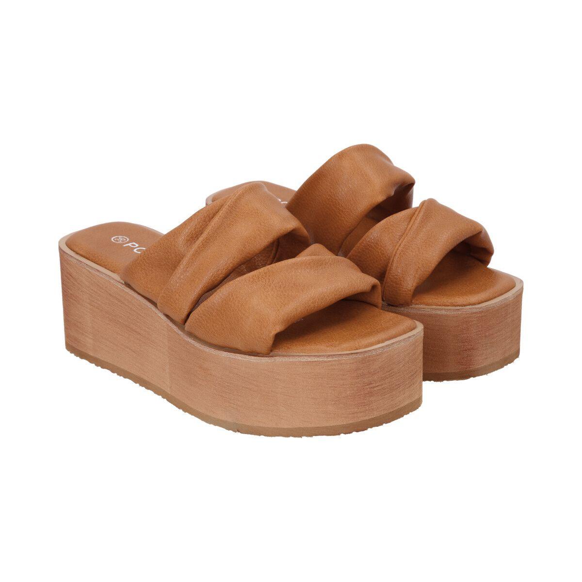 Sandalia Mujer Camel Lola Police-0