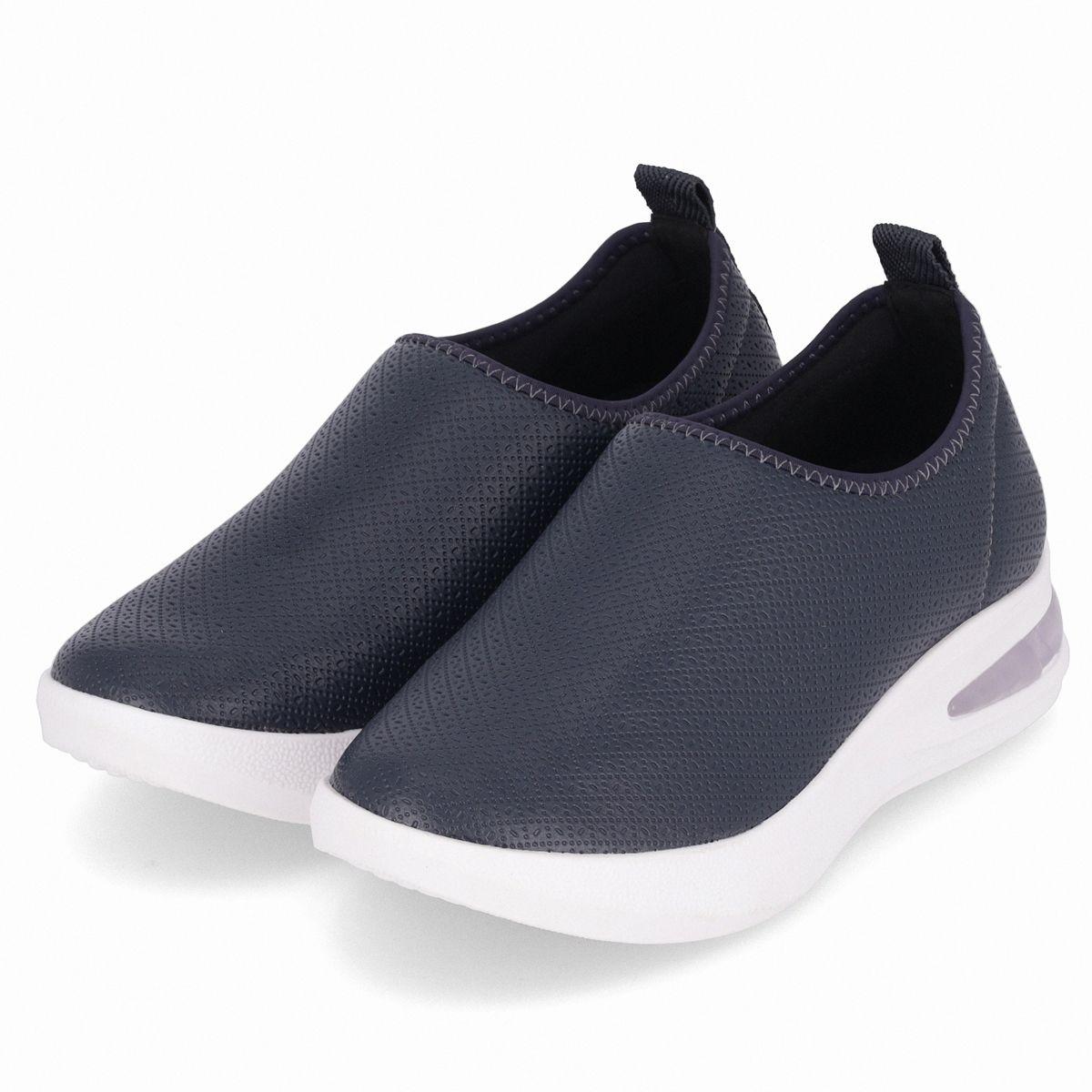 Zapatilla Mujer Azul SoftStep Anabela Piccadilly-3