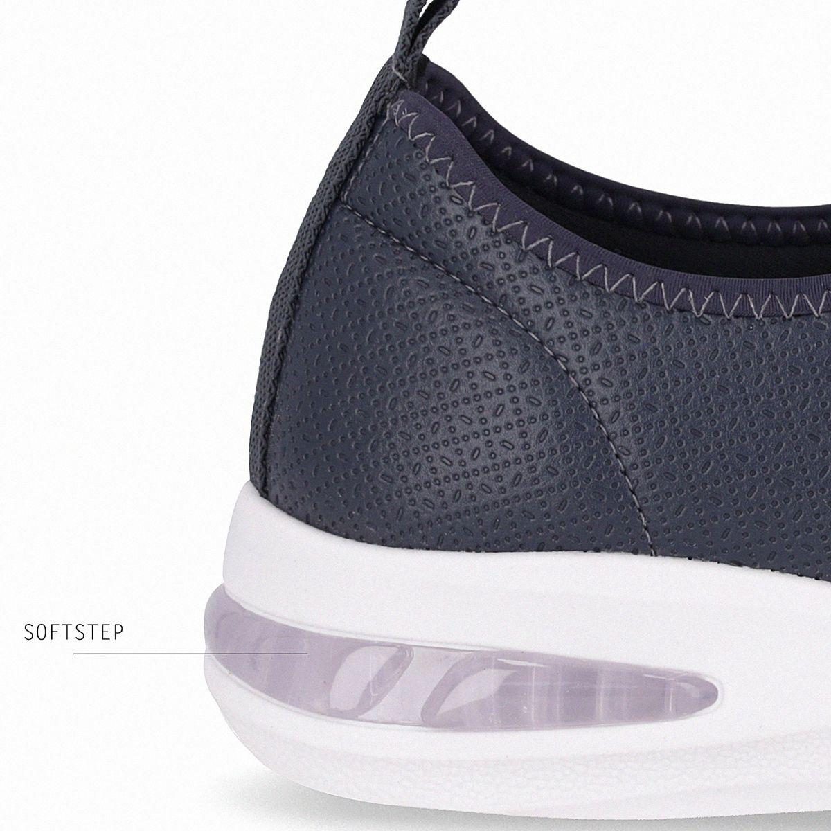 Zapatilla Mujer Azul SoftStep Anabela Piccadilly-4