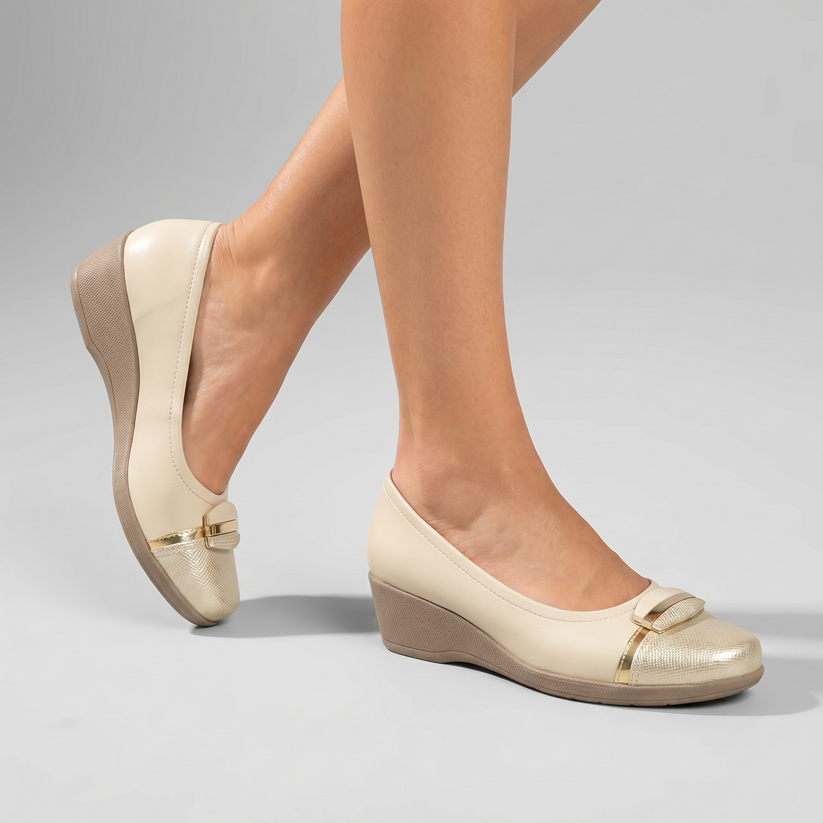 Zapato Mujer Crema/Dorado Ivone Piccadilly-3