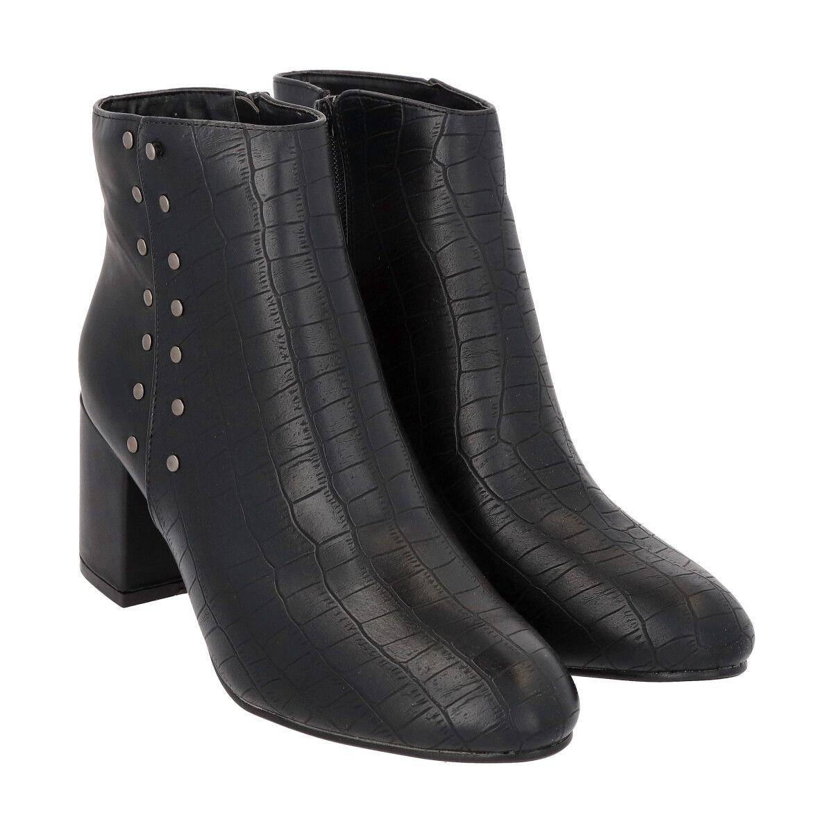 Botin Crocco Negro Police-0