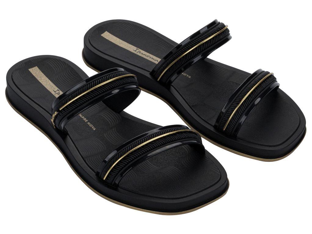 Sandalia Mujer Negro Glow Slide Ipanema-1