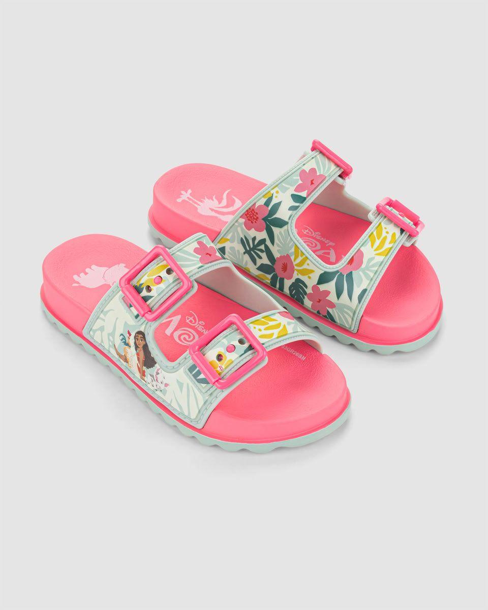 Sandalia Infantil Rosa/Verde Disney 079 Ipanema-2