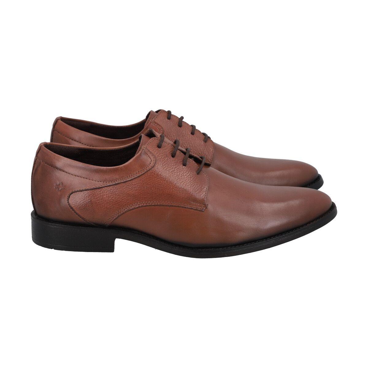 Zapato Formal Hombre Cuero Marron 560 Perlatto-1
