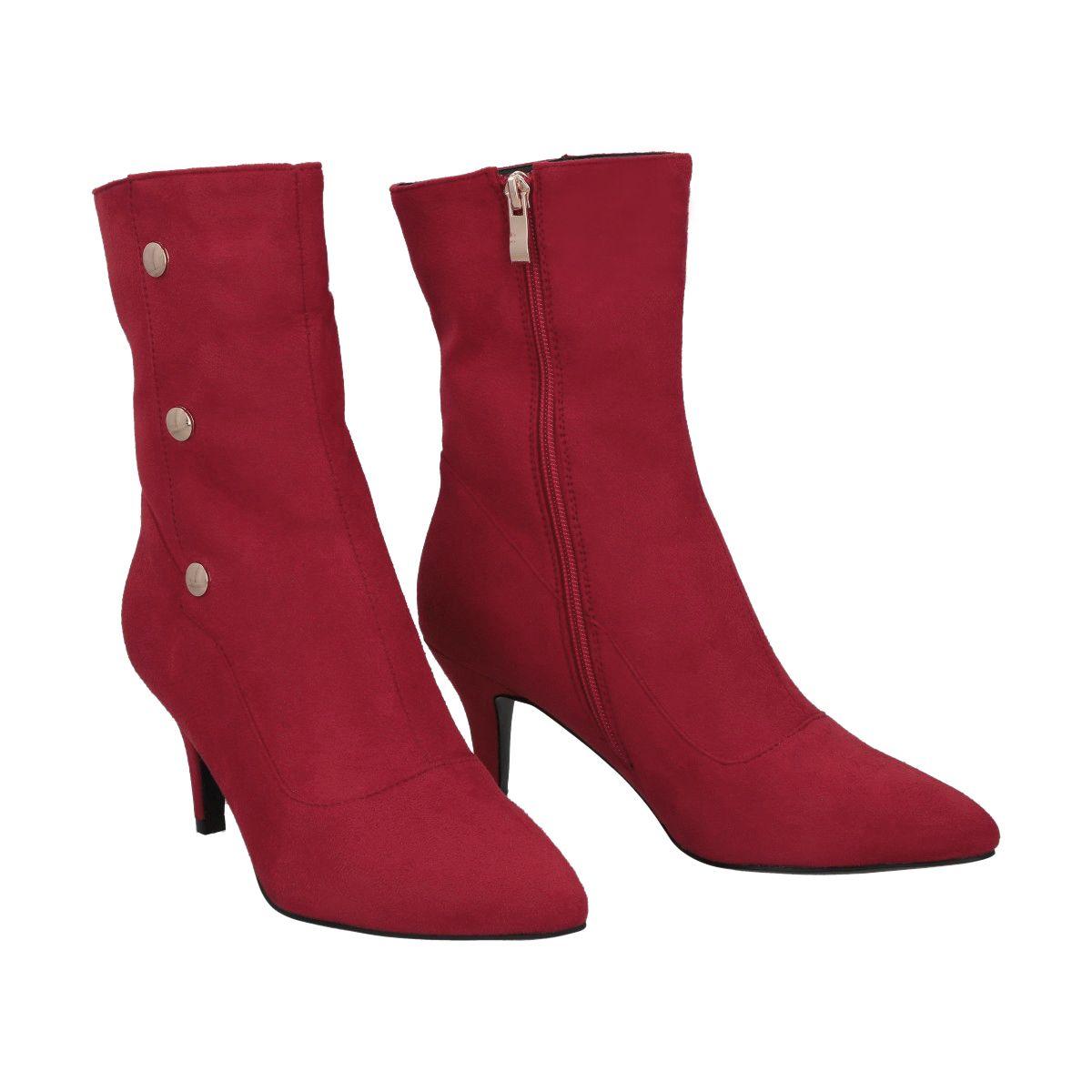 Botin Mujer Rojo Scarlett Police-1