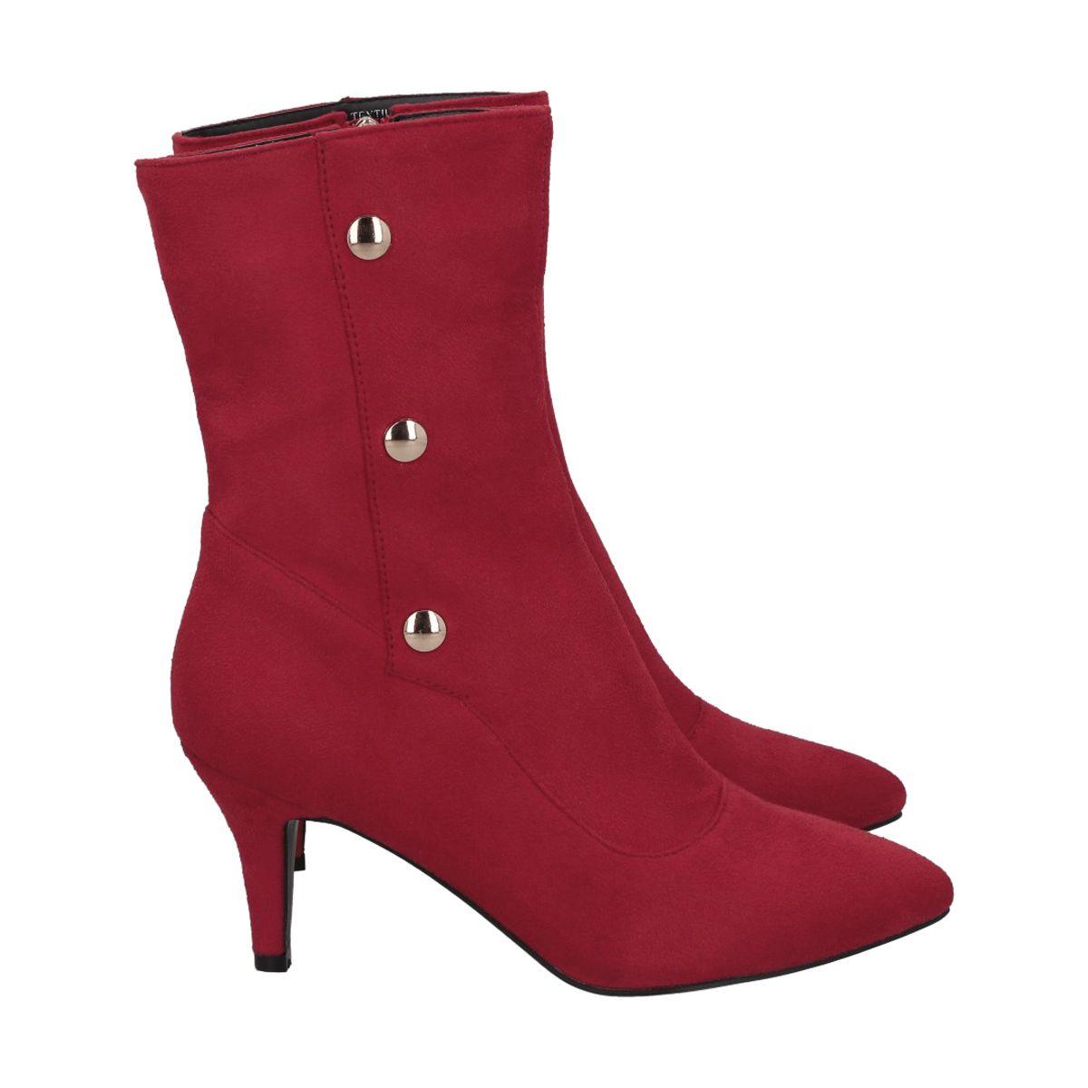 Botin Mujer Rojo Scarlett Police-2