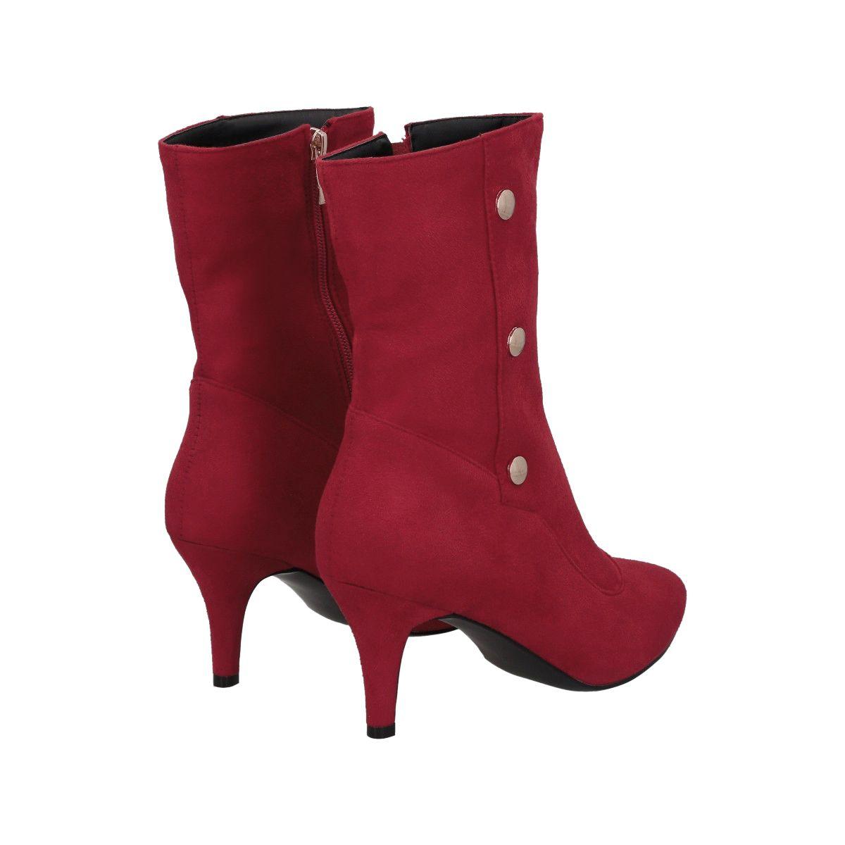 Botin Mujer Rojo Scarlett Police-3