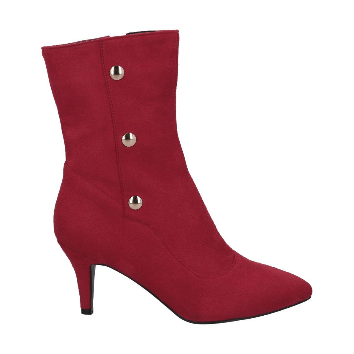 Botin Mujer Rojo Scarlett Police-4