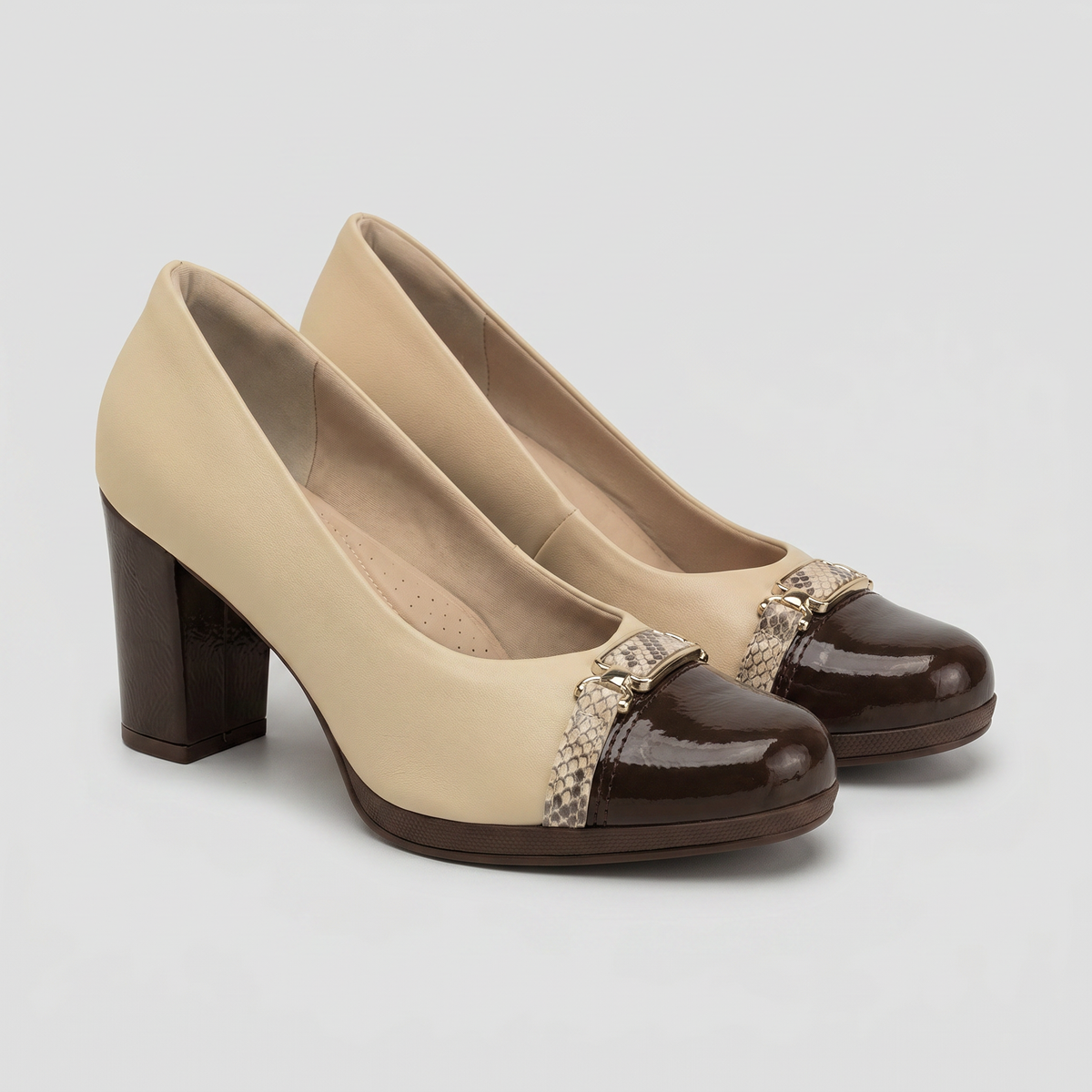 Zapato Mujer Nude/Chocolate Deise Piccadilly-2