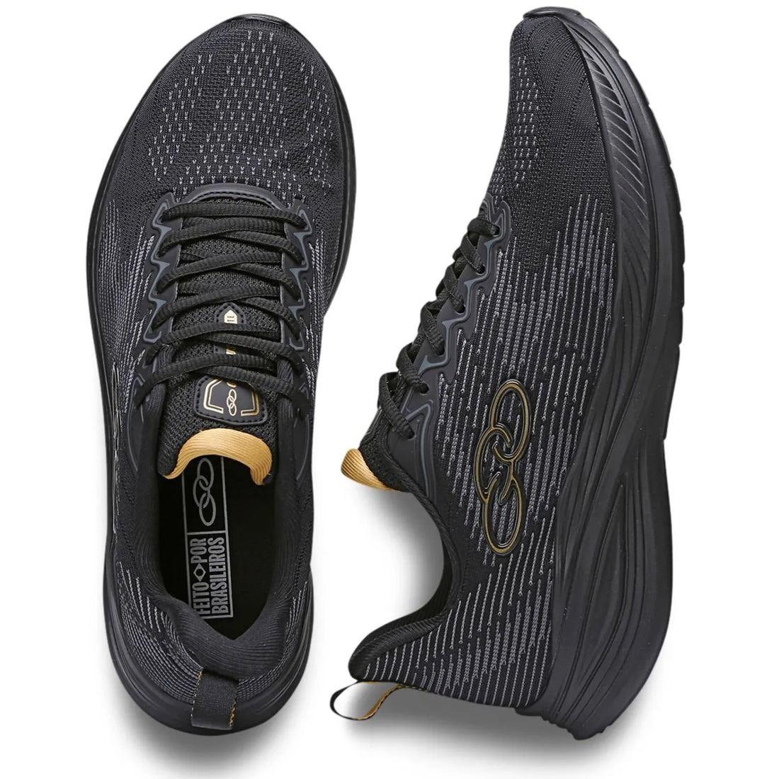 Zapatilla Mujer Marte Negro/Dorado-3