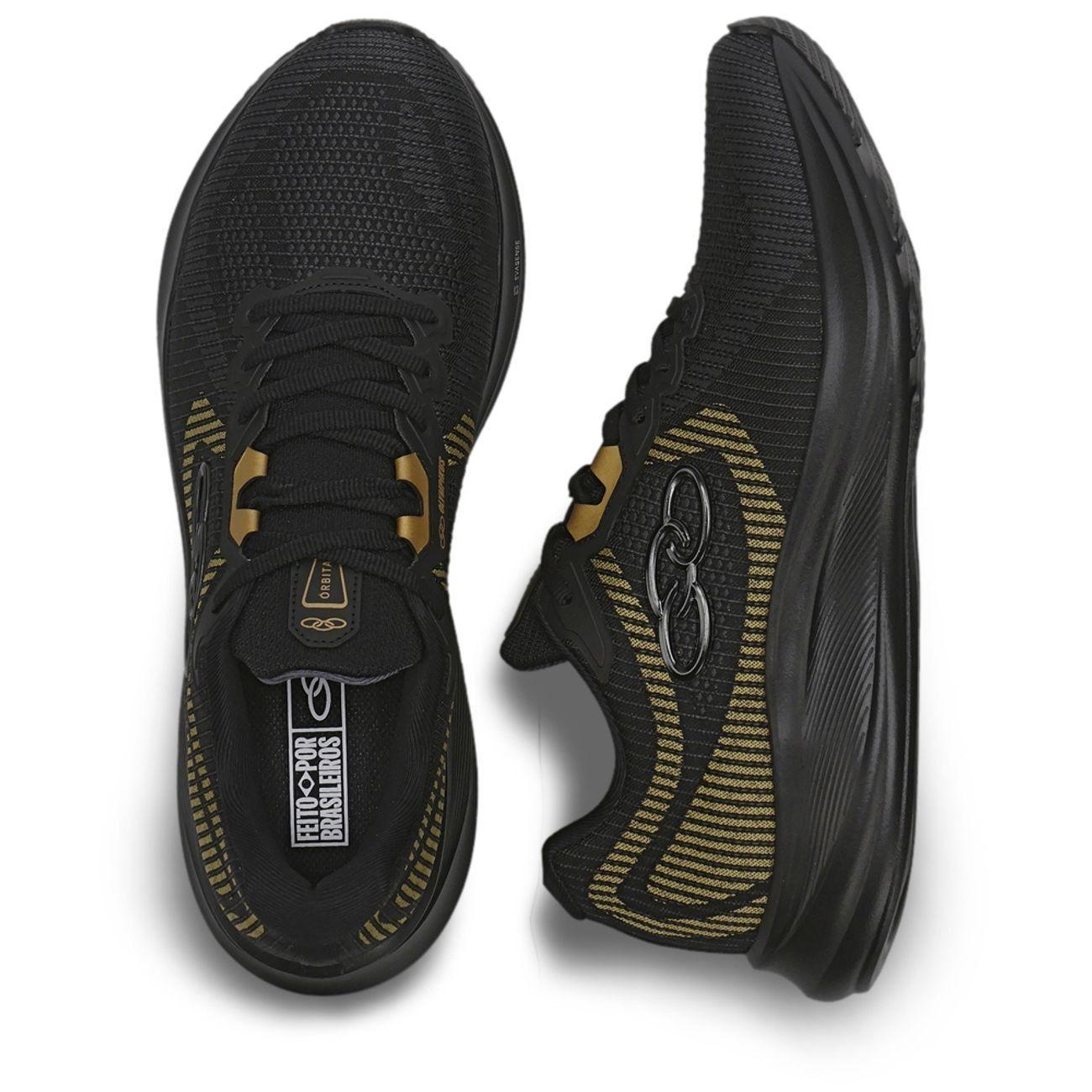 Zapatilla Hombre Orbita Negro/Dorado-2