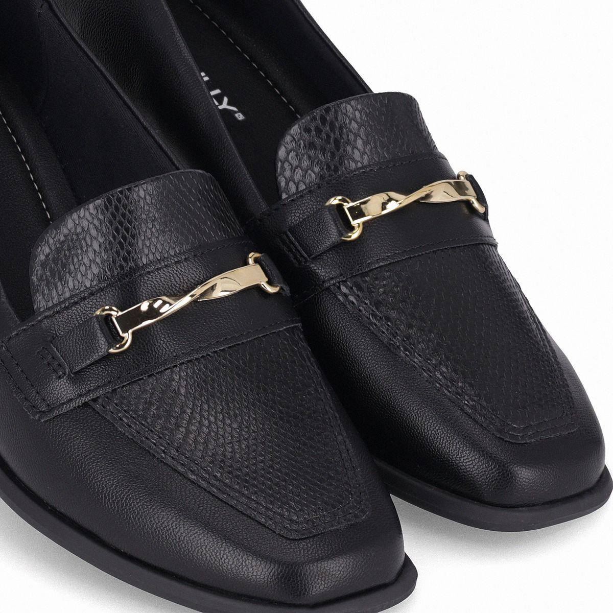 Mocasin Mujer Negro/Dorado Giovanna Piccadilly-4