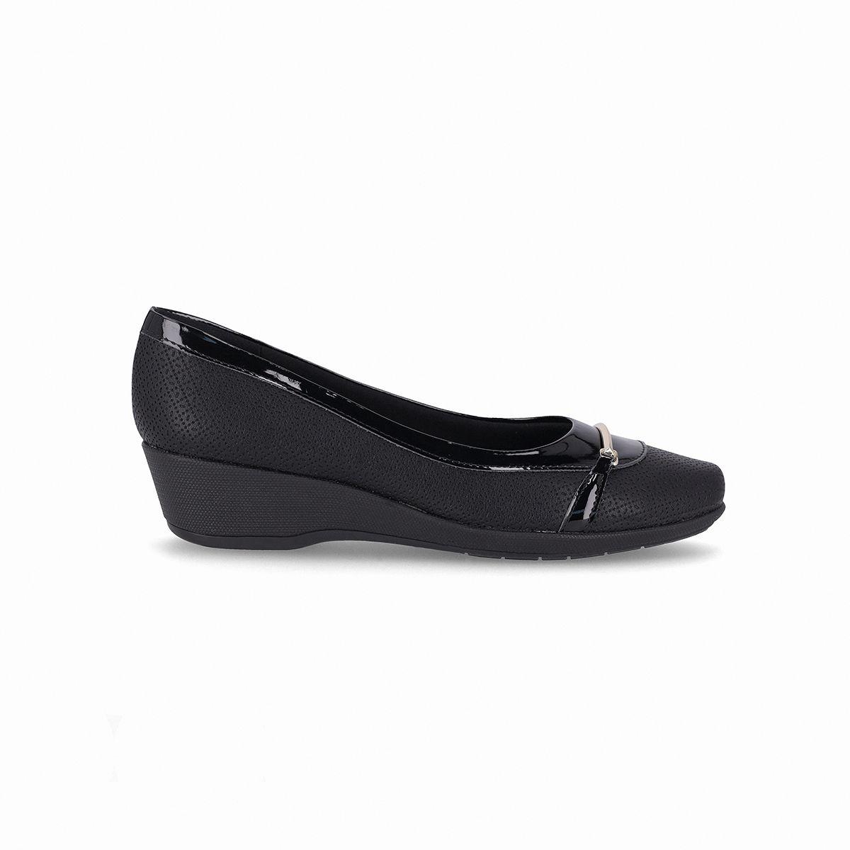 Zapato Ivone Anabela Negro Piccadilly-4