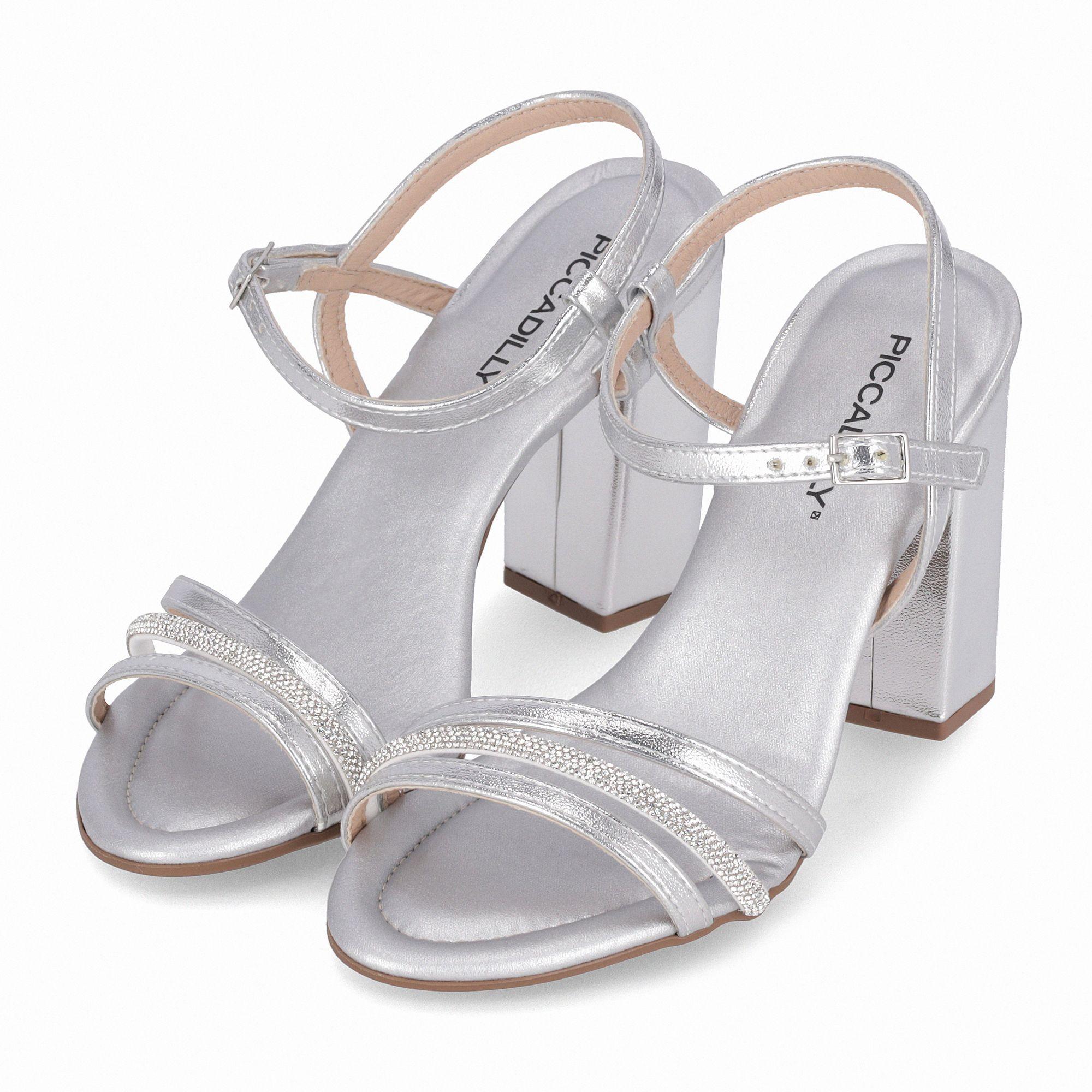 Sandalia Mujer Plateado/Strass Rafa Piccadilly-2