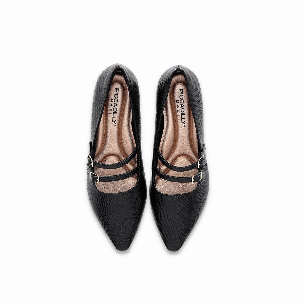 Zapato Mujer Negro/Hebilla Silvia 911 Piccadilly-2