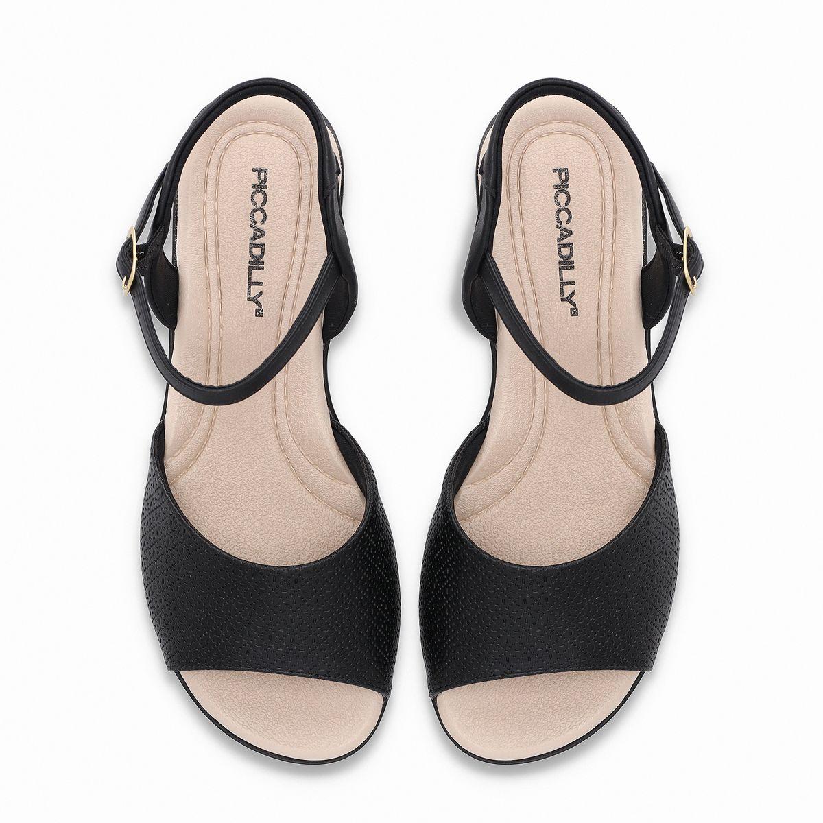 Sandalia Mujer Negro/Beige Camila Piccadilly-1